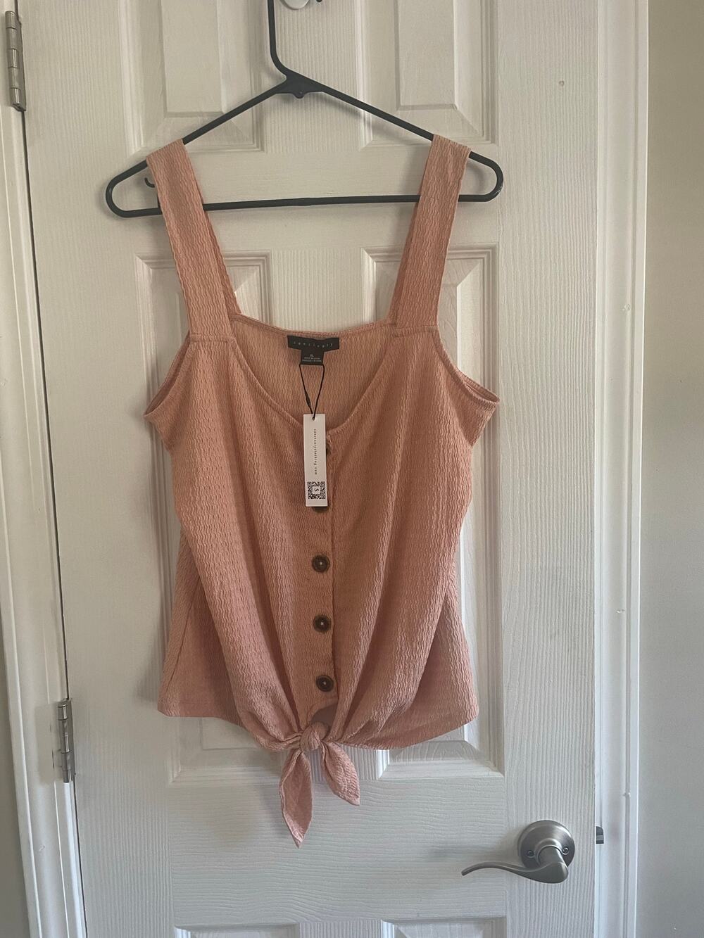 Sanctuary Women's Golden Hour Button Front Tie Hem Tank, A64